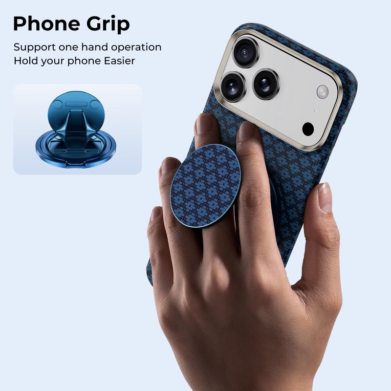 BENKS ArmorPop Magnetic Phone Grip & Stand for MagSafe, 360Â° Rotation Adjustable Phone Ring Holder for iPhone 17/16/15/14/13/12 Series, Durable Kevlar Design - Image 3