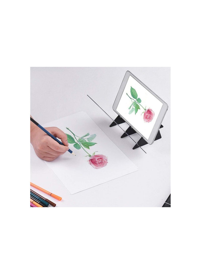 GGOOT Painting Board Panel, DIY Drawing Tracing Pad Optical Imaging Reflection Tracing Board Glass Panel for Drawing Sketch Painting Art Supplies Compatible with Phones and Tablets  - Image 2