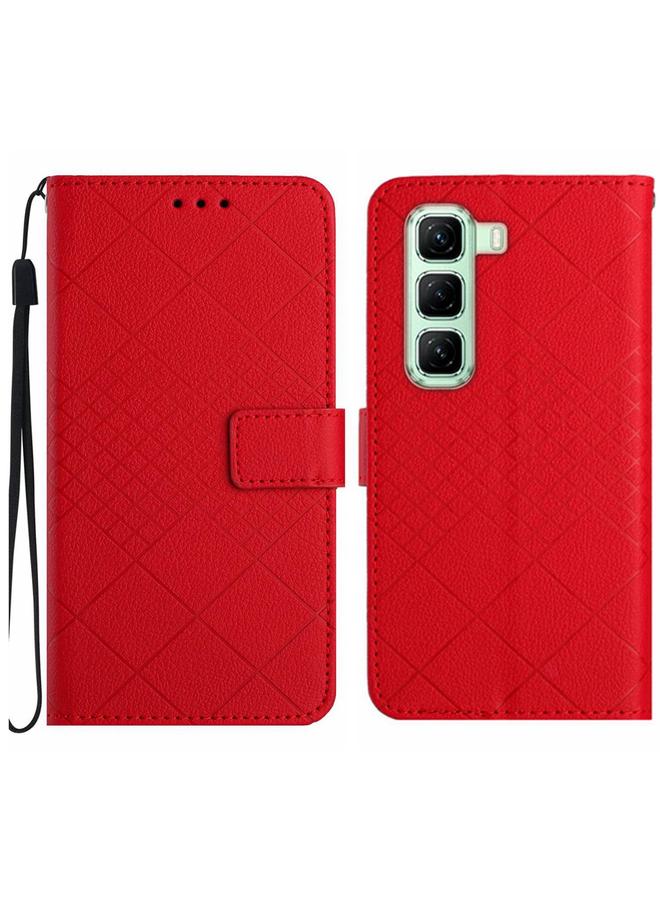 زبون جراب لهاتف Infinix Hot 50 5G جراب هاتف جلدي بملمس شبكي معيني - Image 1