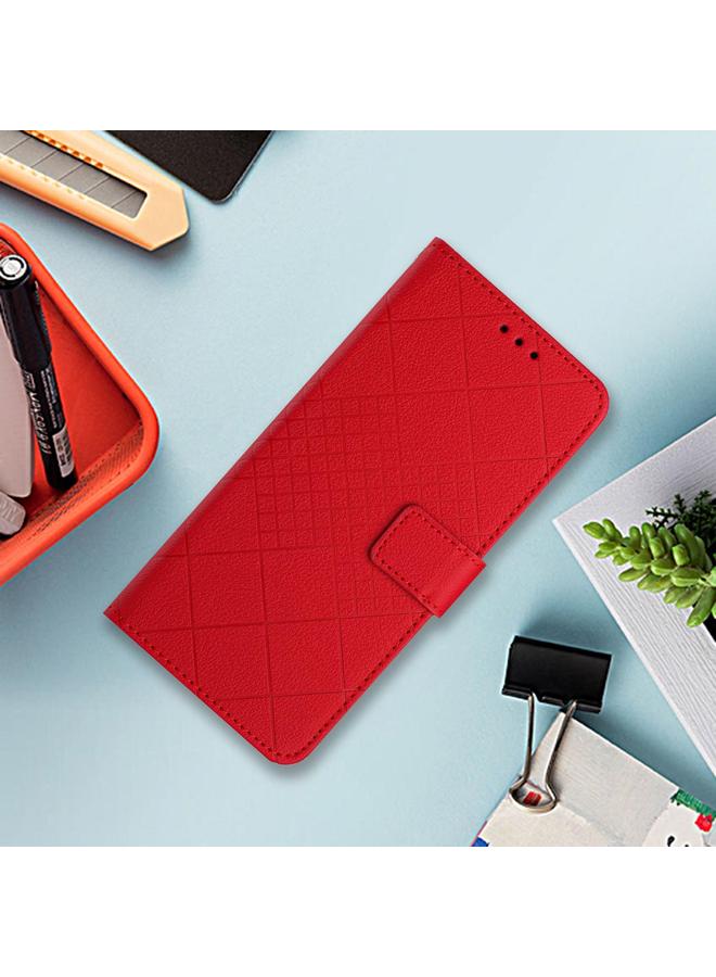 زبون جراب لهاتف Infinix Hot 50 5G جراب هاتف جلدي بملمس شبكي معيني - Image 2