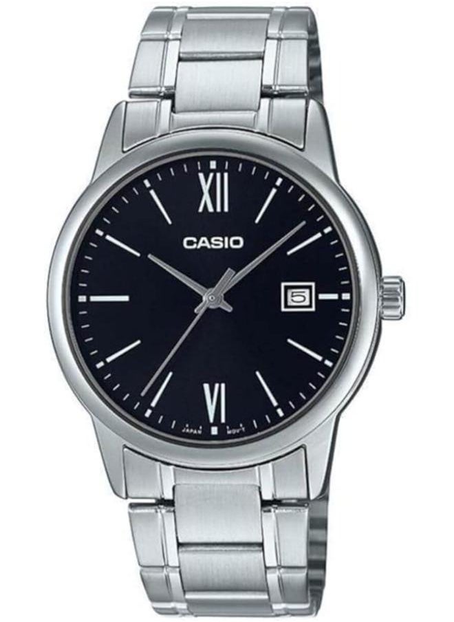 CASIO Casio Watch for Men MTP-V002D-1B3UDF Analog Stainless Steel Band Silver & Black 