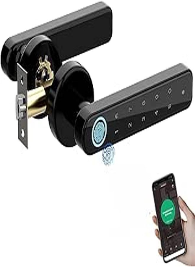 Ailrinni Electronic Smart Lock With Fingerprint, App, Key, Remote Password, Password Protection, Low Power Warning 