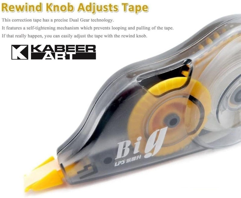 Kabeer Art Big Correction Tape Set of 3 Pcs of 5 mm x 5 mtr Length Each - Image 5