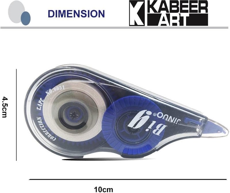 Kabeer Art Big Correction Tape Set of 3 Pcs of 5 mm x 5 mtr Length Each - Image 2