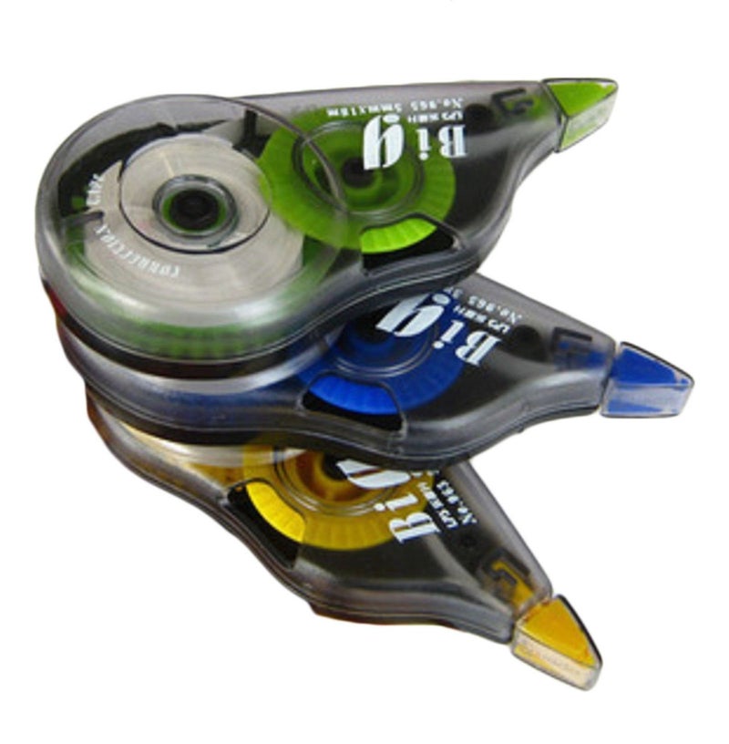 Kabeer Art Big Correction Tape Set of 3 Pcs of 5 mm x 5 mtr Length Each - Image 1
