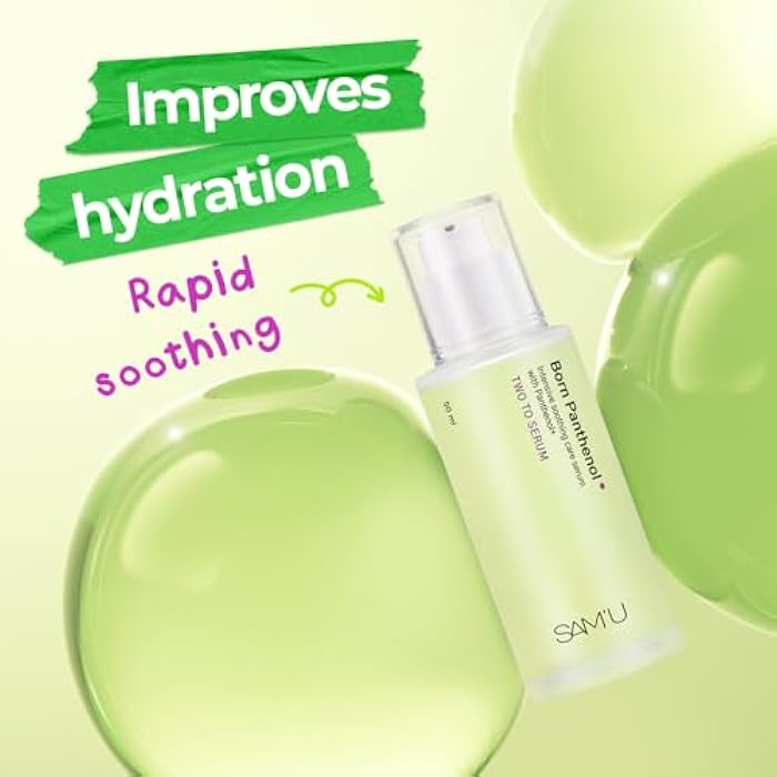 SAM'U Born Panthenol Two-to Serum with Centella Asiatica & Green Tea Seed Serum for women, Hydrating and Soothing Formula with Hyaluronic Acid – Korean Skincare for All Skin Types (50ml / 1.69 fl oz) - Image 2