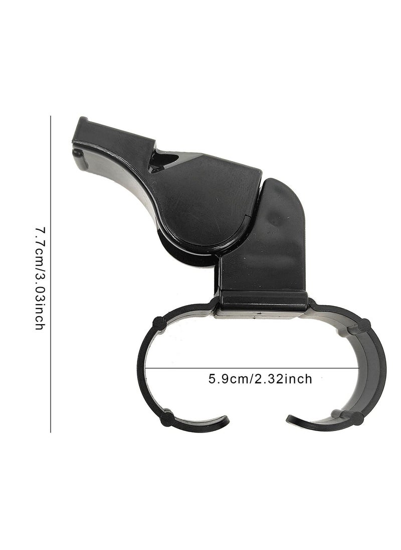 Y&D 2 PCS Handheld Whistle, Finger Grip Reusable Referee Whistle Black Plastic Grip, Sports Whistles, Loud Crisp Sound  - Image 5