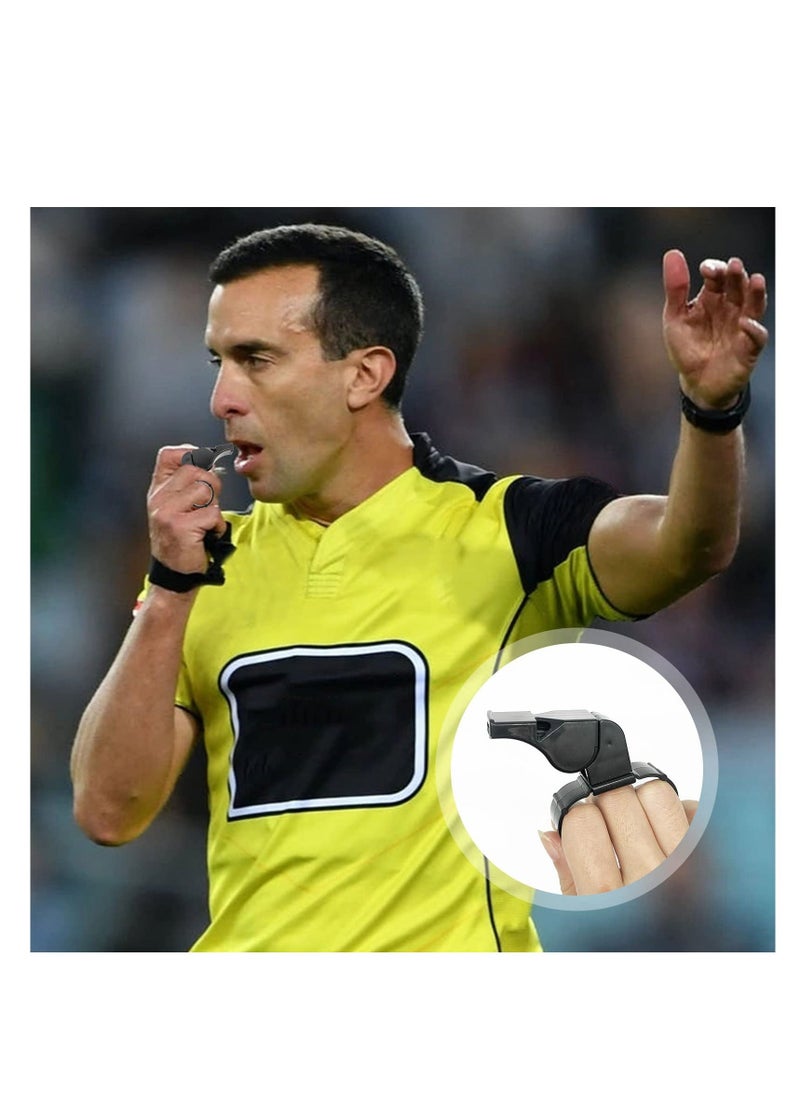 Y&D 2 PCS Handheld Whistle, Finger Grip Reusable Referee Whistle Black Plastic Grip, Sports Whistles, Loud Crisp Sound  - Image 3