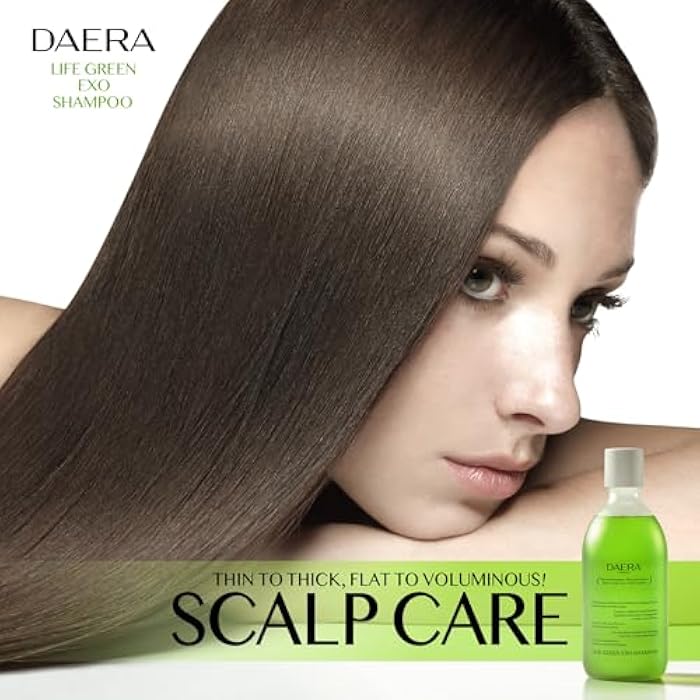 DAERA Life Green Exo Shampoo for Thinning Hair Thickening, 10.24 fl oz, Caffeine Biotin Scalp Deep Cleansing, Volumizing, Natural Heartleaf Extract, Women & Men, All Skin Types - Image 2