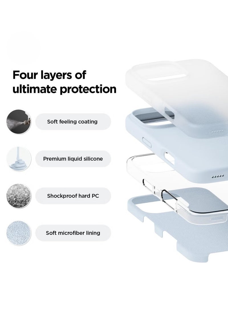 ELTRAZONE Light Blue iPhone 16 Pro Case – Slim Shockproof Full Body Protection with Soft Microfiber Lining, Scratch-Resistant - Image 3