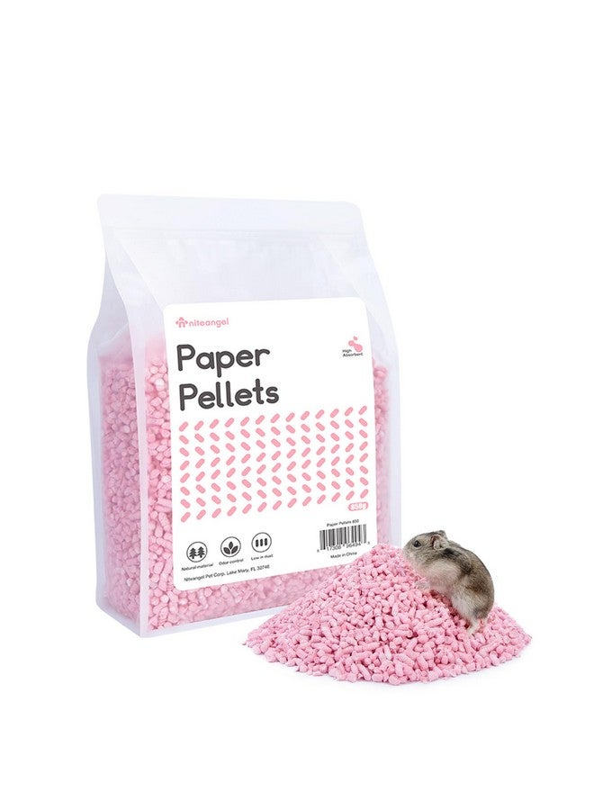 Niteangel Hamster Paper Pellets Bedding 1.8LB / 850g Small Aninam Bedding for Syrian Dwarf Hamsters Gerbils Mice Mouse Lemming Degus or Other Small-Sized Pets (Pink) - Image 1