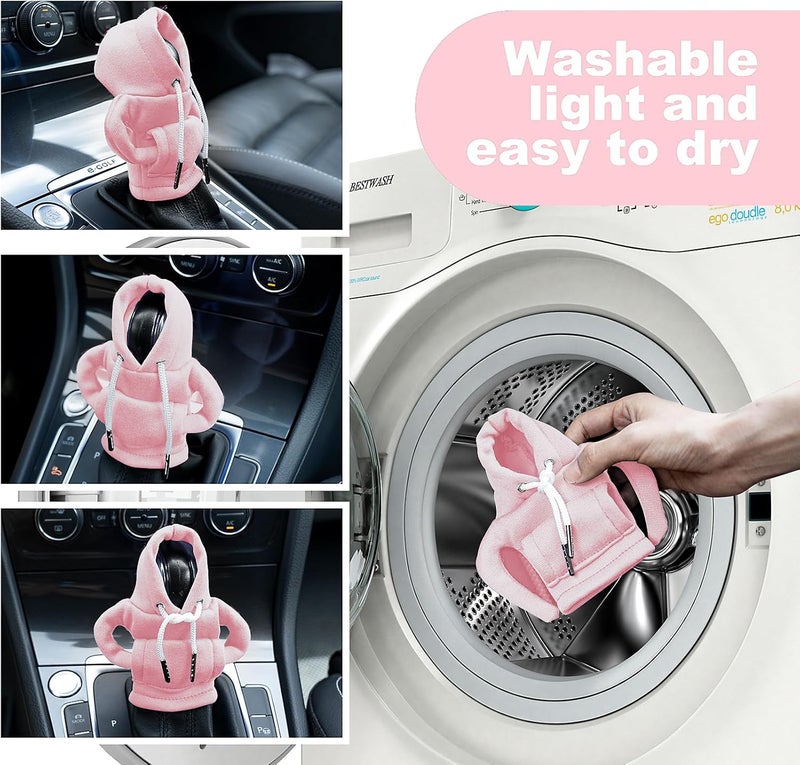 SLLAK Gear Shift Hoodie, Universal Car Shift Knob Cover, Mini Hoodie for Car Shifter, Automotive Interior Cute Gadgets, Car Accessories and Decorations - Image 4