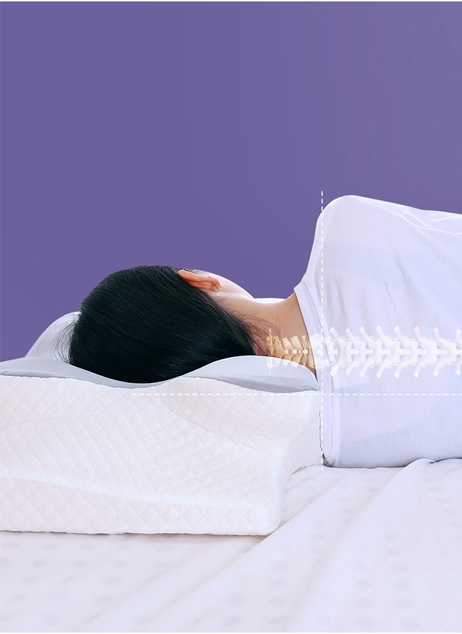 FUNCOT Cervical Pillow for Sleep, Memory Foam Ergonomic Neck Pillow with Breathable Pillowcase, Neck and Shoulder Pain Relief, Ideal for Side, Back and Stomach Sleepers  - Image 3