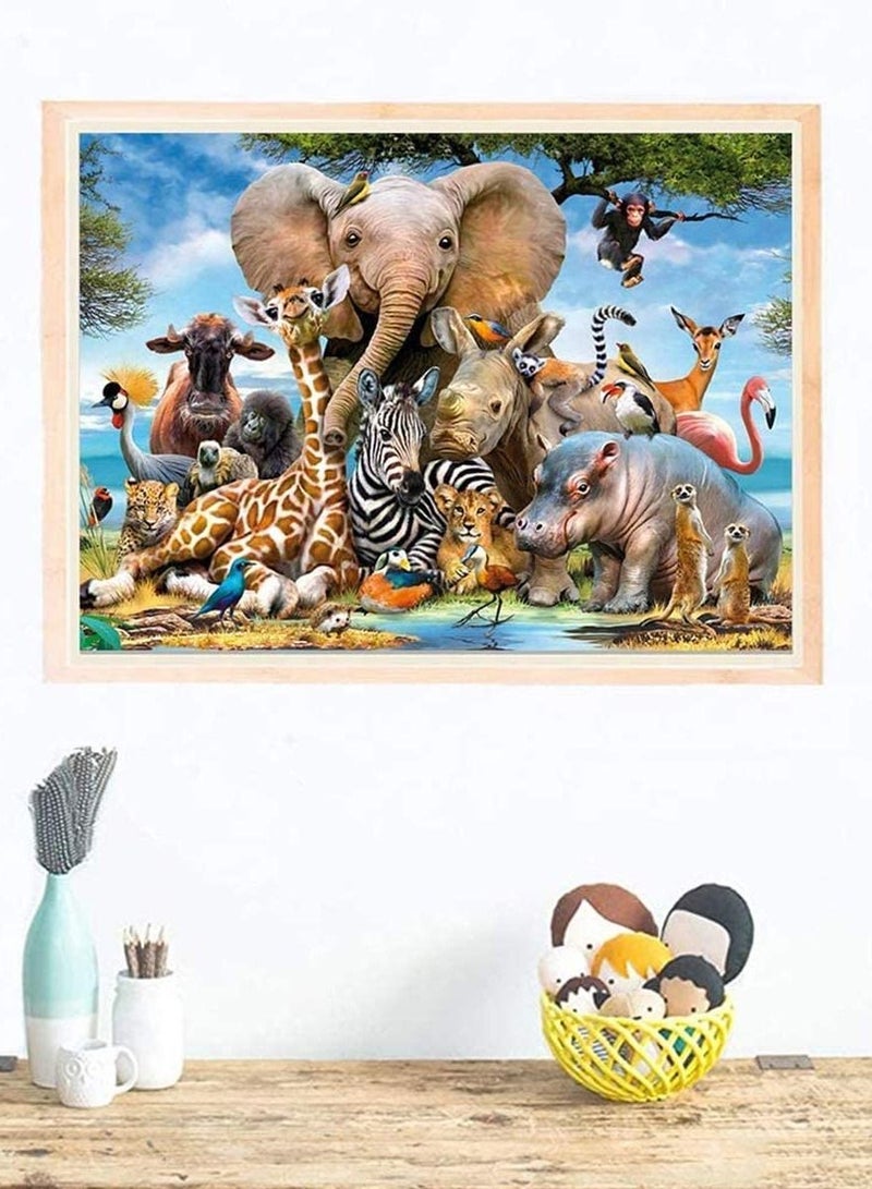 Y&D Jigsaw Puzzles Animals World 1000 Piece for Adults Kids Wildlife Educational Intellectual Decompressing Toys and Fun Games Home Decoraction - Image 3