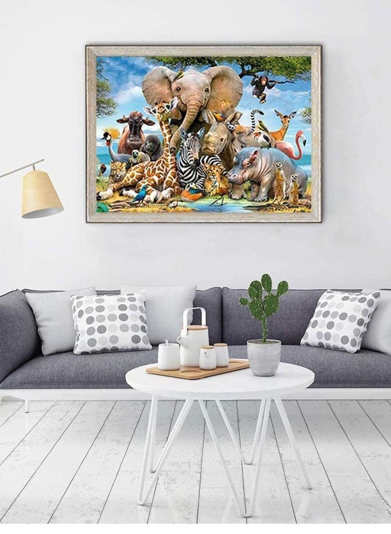 Y&D Jigsaw Puzzles Animals World 1000 Piece for Adults Kids Wildlife Educational Intellectual Decompressing Toys and Fun Games Home Decoraction - Image 2