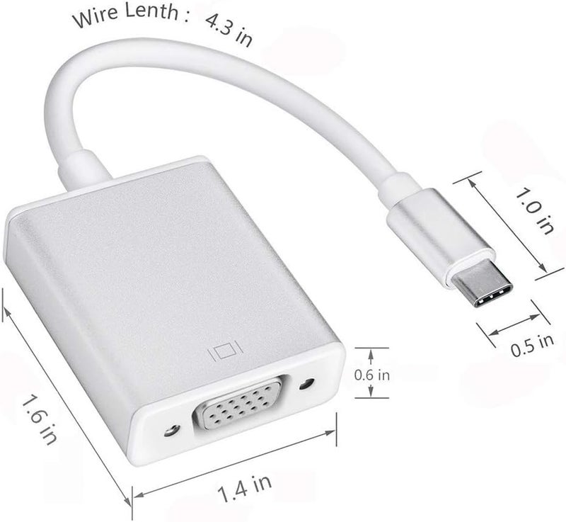 SKYCELL VGA to Type-C Convertor/Adapter, 1080P@60 Hz for PCs,Laptops, Tablets, and Mobile Phones - Image 2