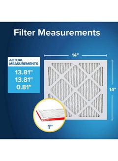 FILTRETE Filtrete 14x14x1 AC Furnace Air Filter, MERV 11, MPR 1000, Micro Allergen Defense, 3-Month Pleated 1-Inch Electrostatic Air Cleaning Filter, 2 Pack (Actual Size 13.81 x 13.81 x 0.81 in)  - Image 2