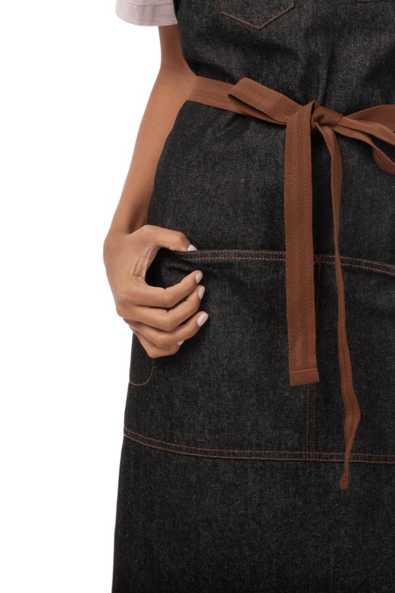 Chef Works Unisex Memphis Bib Apron, Black, One Size - Image 5