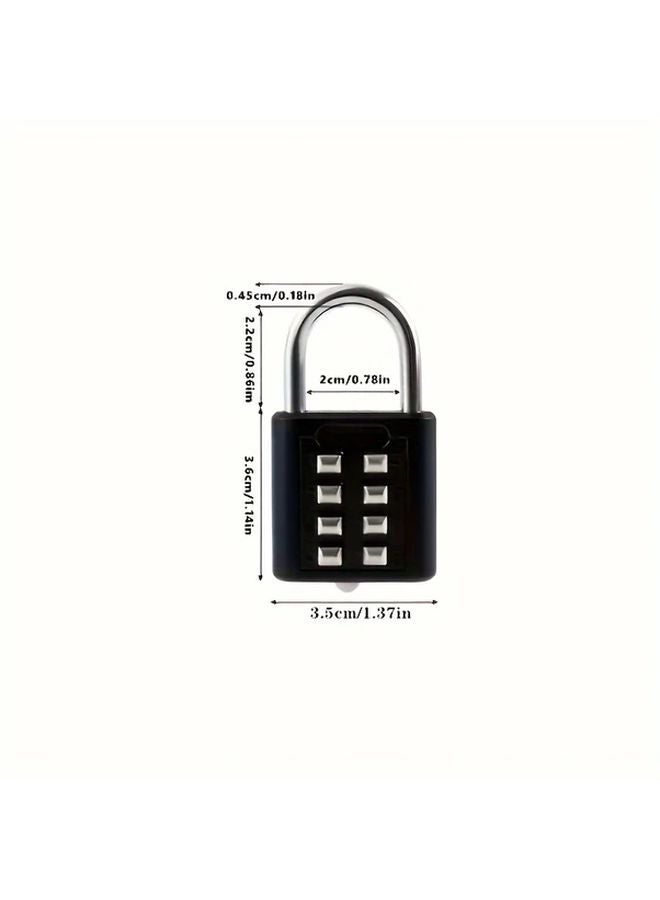 Black Alloy Combination Lock 3 Digit Code Round Dial Luggage Suitcases Drawers - Image 4