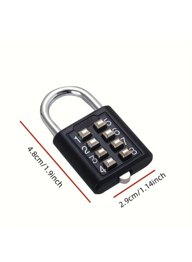 Black Alloy Combination Lock 3 Digit Code Round Dial Luggage Suitcases Drawers - Image 3
