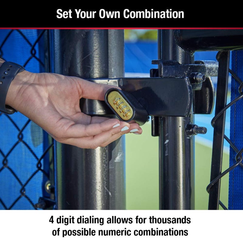 Master Lock Black Combination Padlock, Set Your Own Combo Lock, Weather Resistant Indoor and Outdoor Padlock with Code for Gym Locker, Gate, Shed, 178D - Image 3