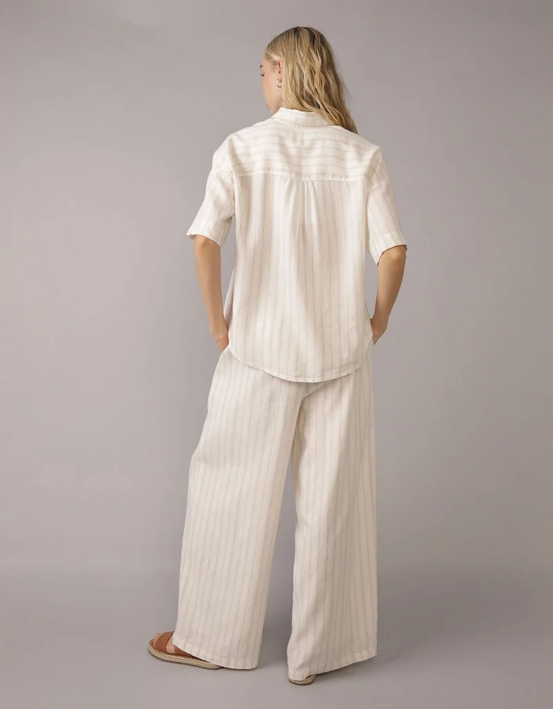 امريكان ايجل بنطلون سهل الارتداء من مزيج الكتان