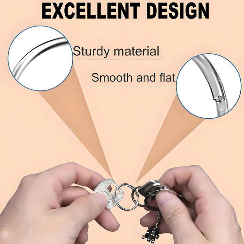 HANDRERLEE 900PCS Split Key Rings Bulk for Keychain for Keychain and Crafts 1 inch (25mm) - Image 3
