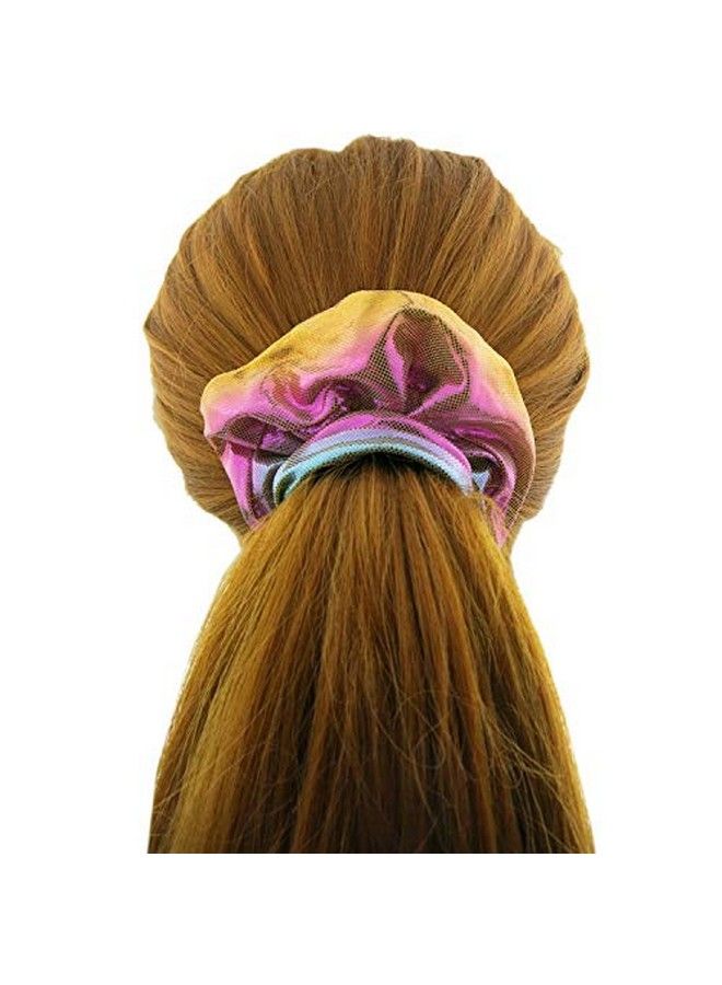 ONWON 8 Pieces Shiny Metallic Scrunes Elastic Hair Bands Scrunchy Hair Scrunes Mermaid Hair Bow Elastics Ponytail Holder Hair Ties Ropes For Women Girls Hair Accessories - Image 5