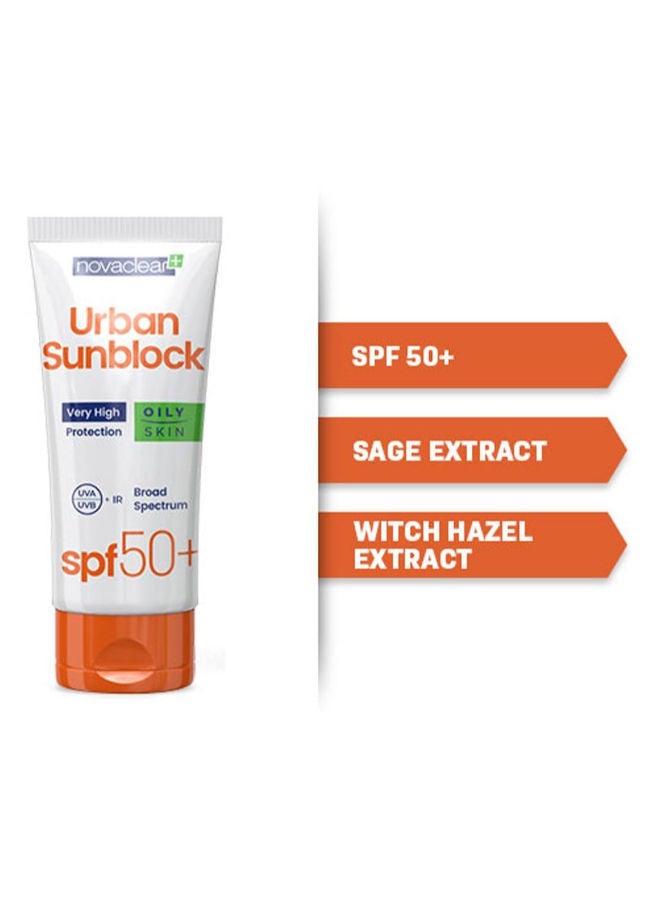 novaclear كريم أوربان صن بلوك SPF 50+ للبشرة الدهنية - Image 2