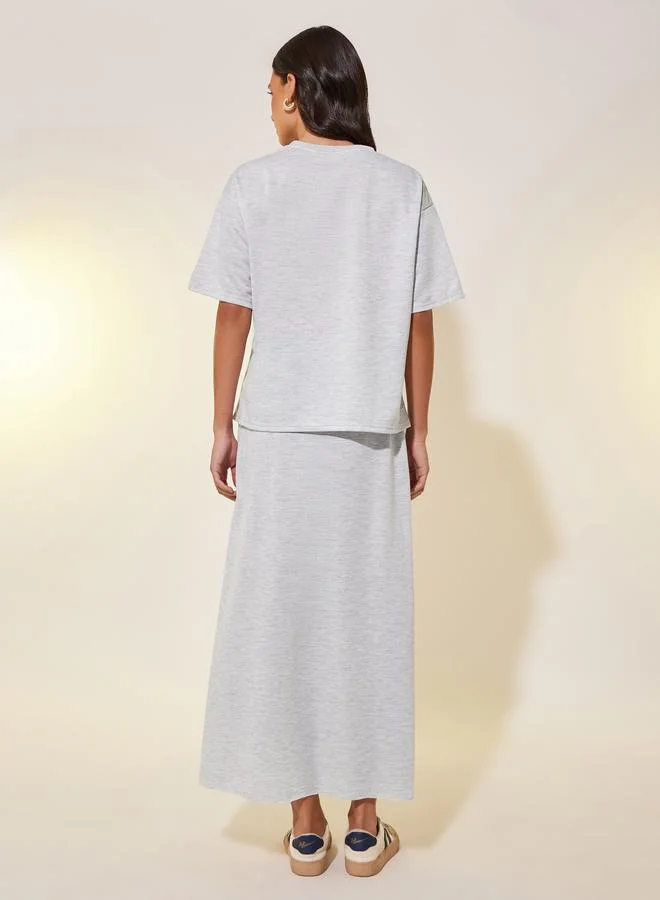 Take Two Take Two Graphic Print Short Sleeve T-Shirt and Skirt Co-Ords