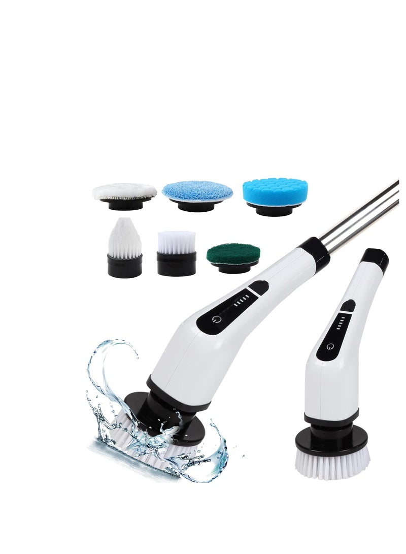 9 in 1 Electric Spin Scrubber, Cordless Cleaning Brush Tub Tile Scrubber for Home, 9 Replaceable Brush & Heads, 54 inch Adjustable Extension arm for Bathroom, Kitchen, Floor, Tile, tub Power Shower Scrubber  - Image 1