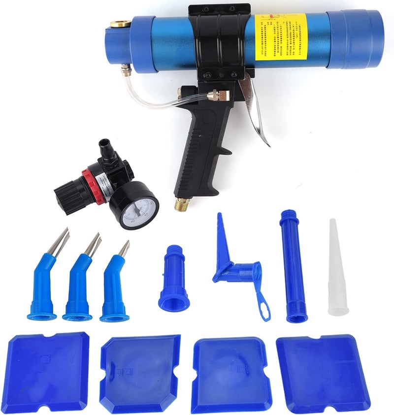 Hand Caulking Gun, 310ml Sealant Caulk Gun No Drip Adjustable Sausage Caulking Gun Compatible with Sealant, Acrylic, Latex, Adhesive and More - Image 1