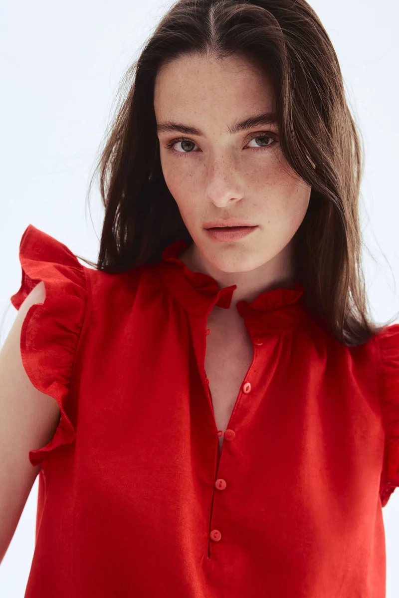 H&M Linen-blend blouse