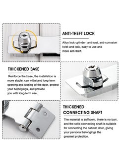 Excefore 2 Pack Keyed Hasp 63 mm Door Bolt Latch Buckle Metal Safety Hasp Latches Keyed Chrome Plated Hardware for Doors Front Door, Garage Door, Wooden Box  - Image 3