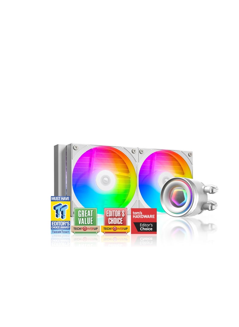 ID-COOLING FX240 INF White 240mm Liquid CPU Cooler - Image 1