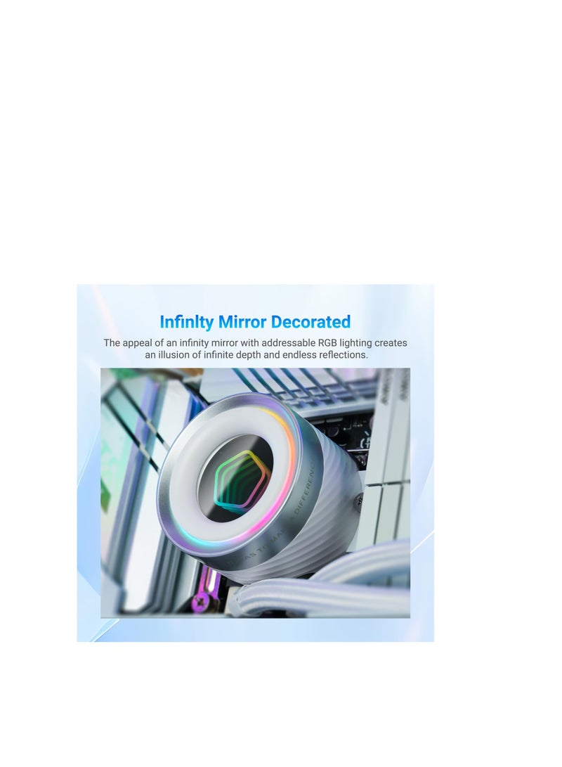 ID-COOLING FX240 INF White 240mm Liquid CPU Cooler - Image 2