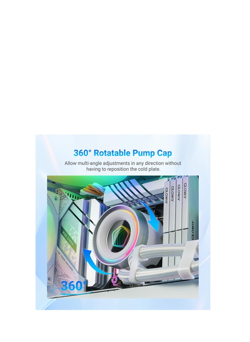 ID-COOLING FX240 INF White 240mm Liquid CPU Cooler - Image 5