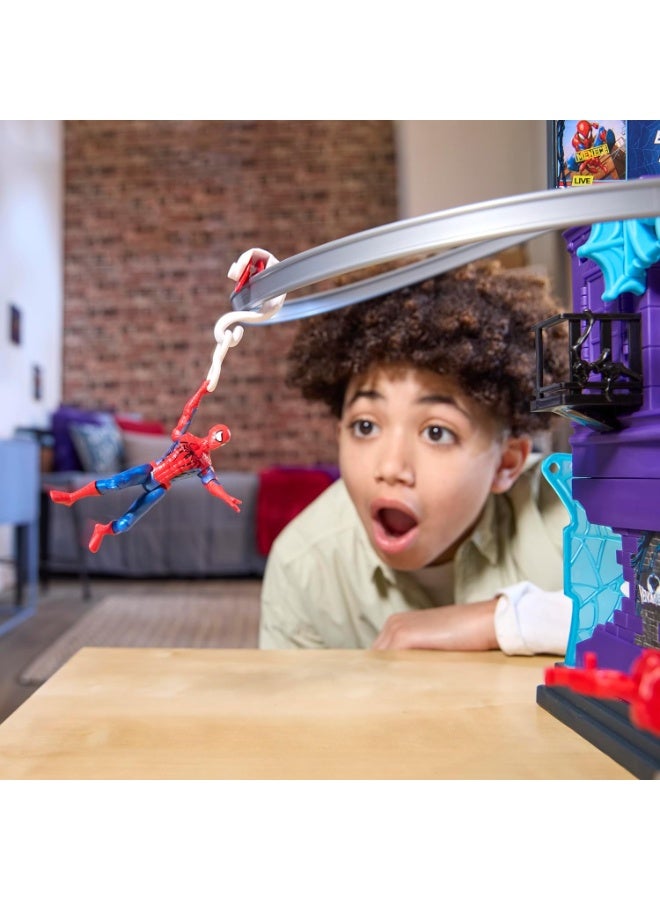 Marvel Spider-Man VenomVersus Web-Slinging City Playset with 4-Inch Action Figure & Accessories, 30+ Features, Super Hero Toy Playset for Kids Ages 4+ - Image 4
