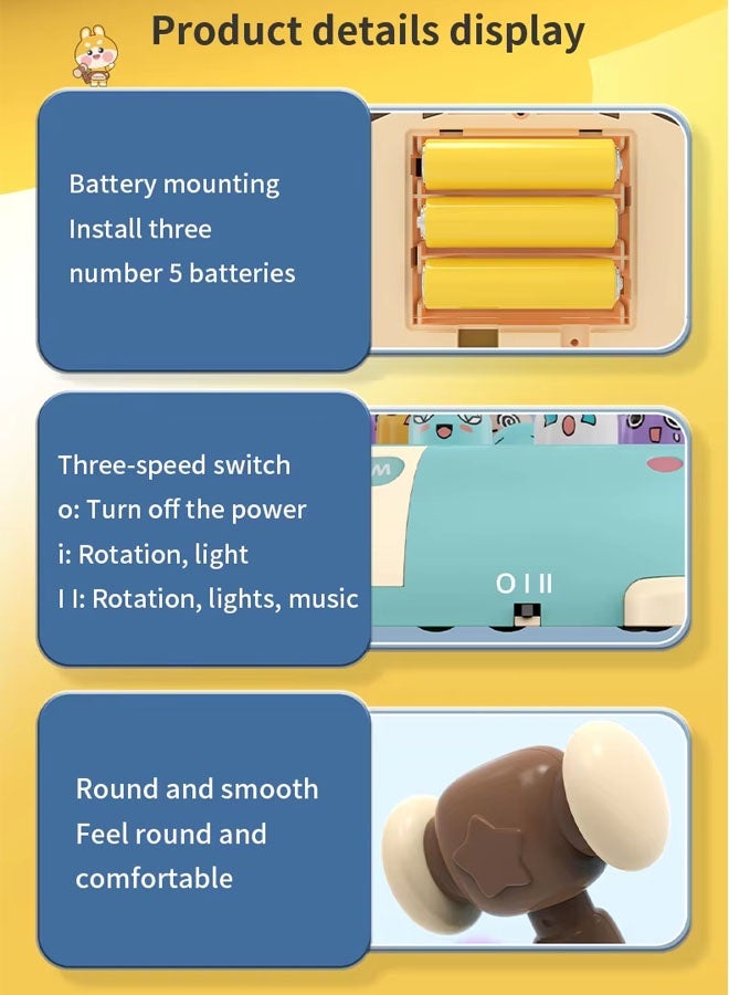 Learning And Educational Montessori Toys,Whack A Mole Game Baby Interactive Hammer Toys Indoor Sports Games Electric Cute Bear Mini Whack A Mole Game Machine Kids Baby Knocks Toy Special Gift Toys For Boys And Girls - Image 4