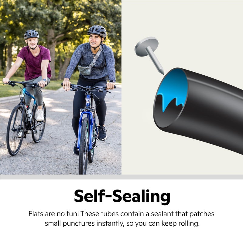 Schwinn Replacement Bike Inner Tube, Traditional and Self-Sealing, Self-sealing, 700c x 35-42mm, Black - Image 3