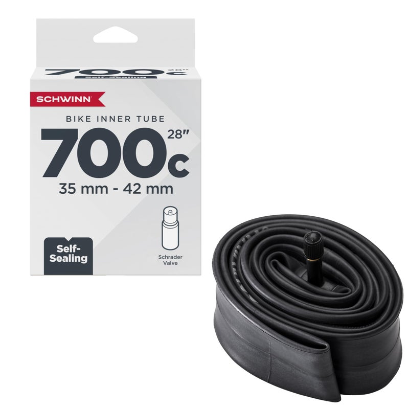 Schwinn Replacement Bike Inner Tube, Traditional and Self-Sealing, Self-sealing, 700c x 35-42mm, Black - Image 2