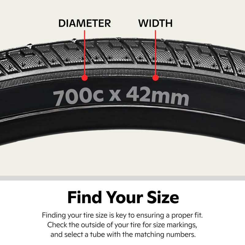 Schwinn Replacement Bike Inner Tube, Traditional and Self-Sealing, Self-sealing, 700c x 35-42mm, Black - Image 4