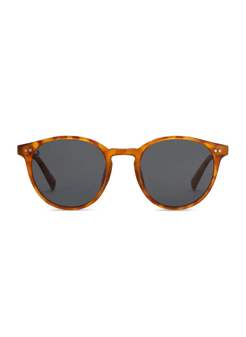 VINCENT CHASE Unisex Polarized Round Sunglasses - VC S16343 - Lens Size: 49 Mm