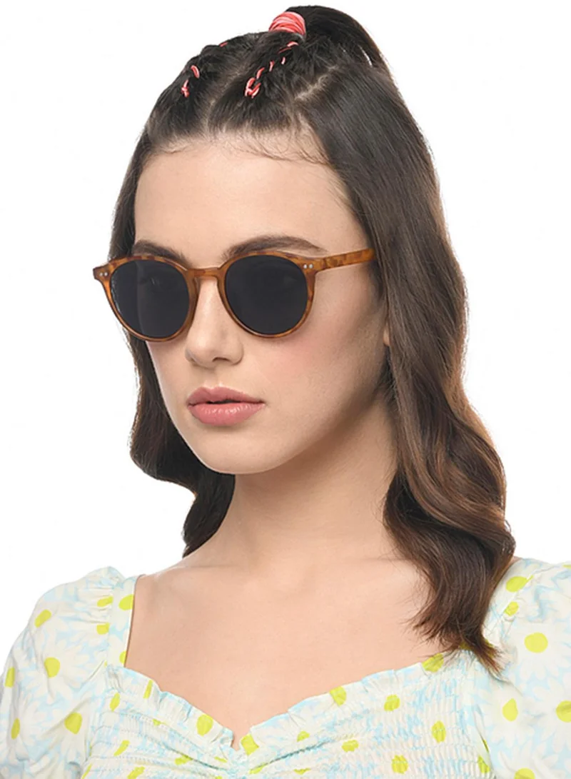 VINCENT CHASE Unisex Polarized Round Sunglasses - VC S16343 - Lens Size: 49 Mm