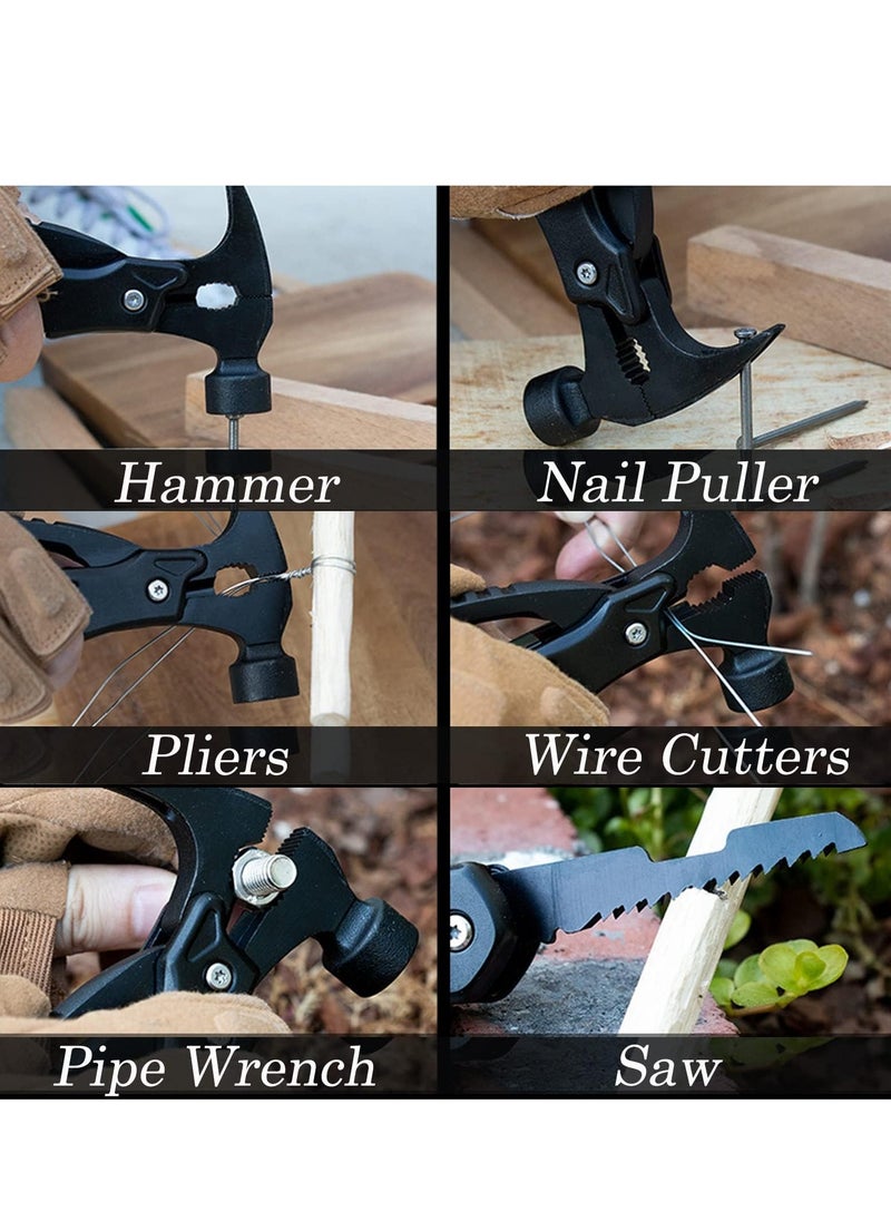 Generic - Multitool Hammer, Portable 12in1 Multi Tool Gadgets for Men, Camping Accessories Survival Gear, Emergency Tool Hammer for Home or Car, Unique Gifts for Him Boyfriend Husband - Image 1