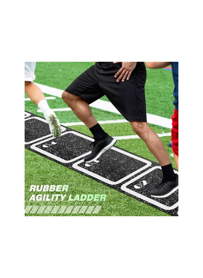 PROMASS سلم مرونة مطاطي 450 سم غير قابل للانزلاق لتدريب السرعة والمرونة لكرة القدم - Image 3