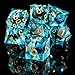 YEMEKO BeholderS Eye DND Dice Dragon Eye Liquid Core Sharp Edge Handmade Dice Set for Dungeons and Dragons Ttrpg MultiSided RPG Polyhedral Resin Roleplaying Blue Dragon Eyes - Image 4
