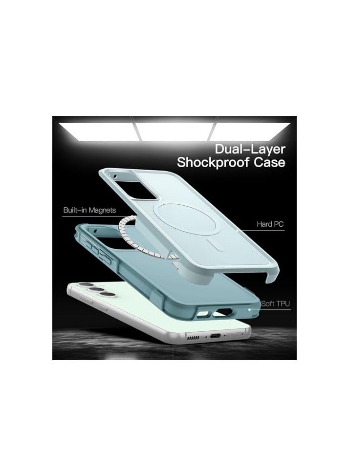 جي تيك حافظة JETech لهاتف Samsung Galaxy S23 FE مقاس 6.4 بوصة، متوافقة مع ملحقات MagSafe، غطاء مغناطيسي للهاتف قوي التحمل بطبقة مزدوجة ومقاوم للصدمات (أخضر نعناعي) - Image 2