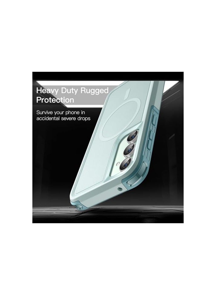 جي تيك حافظة JETech لهاتف Samsung Galaxy S23 FE مقاس 6.4 بوصة، متوافقة مع ملحقات MagSafe، غطاء مغناطيسي للهاتف قوي التحمل بطبقة مزدوجة ومقاوم للصدمات (أخضر نعناعي) - Image 5