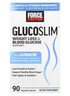 Force Factor Glucoslim™ Weight Loss & Blood Glucose Support 90 Vegetable Capsules 
